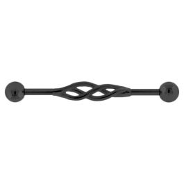 INDUSTRIAL BARBELL WITH A CENTER TWIST - BLACK PVD