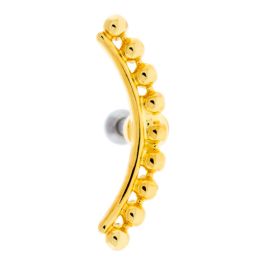 GOLD BEADED ARCH BARBELL