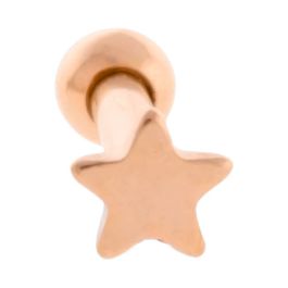 SOLID STAR TRAGUS OR HELIX-ROSE GOLD