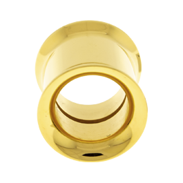 INTERNALLY THREADED DOUBLE FLARE TUNNEL 11MM GOLD PVD COATED
