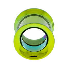INTERNALLY THREADED DOUBLE FLARE TUNNEL 11MM GREEN ANODIZE