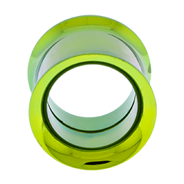 INTERNALLY THREADED DOUBLE FLARE TUNNEL 13MM GREEN ANODIZE
