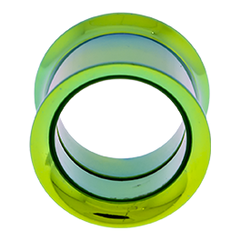 INTERNALLY THREADED DOUBLE FLARE TUNNEL 14MM GREEN ANODIZE