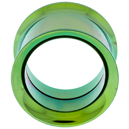 INTERNALLY THREADED DOUBLE FLARE TUNNEL 16MM GREEN ANODIZE