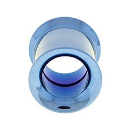 INTERNALLY THREADED DOUBLE FLARE TUNNEL 00G LIGHT BLUE ANODIZE