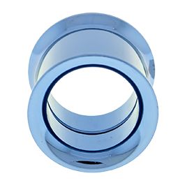 INTERNALLY THREADED DOUBLE FLARE TUNNEL 13MM LIGHT BLUE ANODIZE
