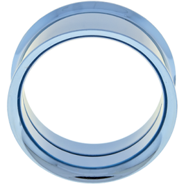INTERNALLY THREADED DOUBLE FLARE TUNNEL 25MM LIGHT BLUE ANODIZE