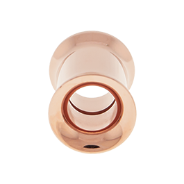 INTERNALLY THREADED DOUBLE FLARE TUNNEL 0G ROSE GOLD PVD COATED