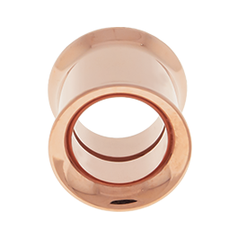 INTERNALLY THREADED DOUBLE FLARE TUNNEL 11MM ROSE GOLD PVD COATED