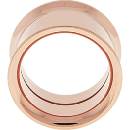 INTERNALLY THREADED DOUBLE FLARE TUNNEL 19MM ROSE GOLD PVD COATED