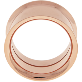 INTERNALLY THREADED DOUBLE FLARE TUNNEL 22MM ROSE GOLD PVD COATED