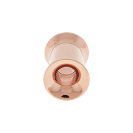 INTERNALLY THREADED DOUBLE FLARE TUNNEL 2G ROSE GOLD PVD COATED