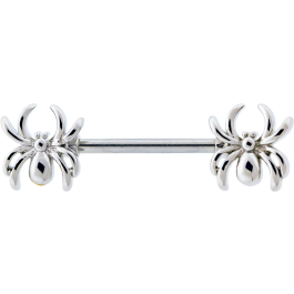 NIPPLE BARBELL WITH SPIDER ENDS-1.6MM (14G)-14MM (9/16