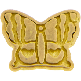 TEGAN'S TOOTH GEMS 18KT GOLD BUTTERFLY 2-18KT YELLOW GOLD
