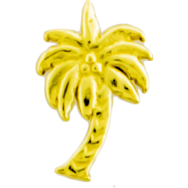 TEGANS TOOTH GEMS 18KT GOLD PALM TREE-YELLOW GOLD