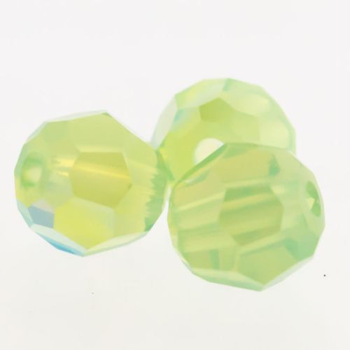  Multi faceted Round Captive Bead 4mm-4MM-CHRYSOLITE OPAL SHIMMER