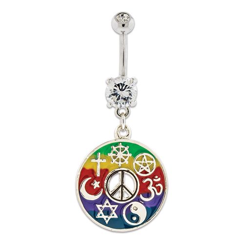 COEXIST BELLY RING