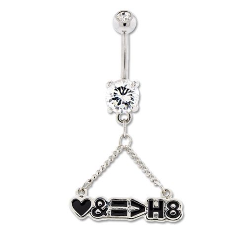 EQUALITY SYMBOLS BELLY RING