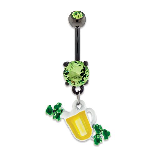 BEER PITCHER BELLY RING