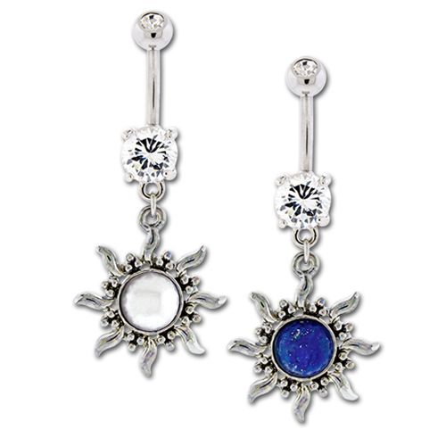 ANTIQUE SUN BELLY RING