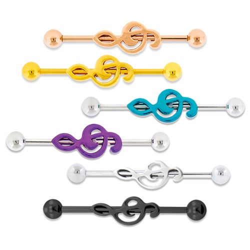 TREBLE CLEF INDUSTRIAL BARBELL