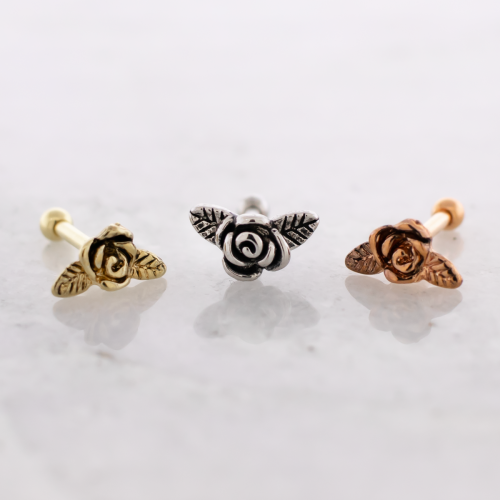 Romantic Rose Tragus Barbell