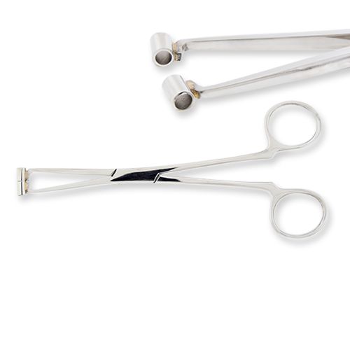 6IN long high grade 410 Surgical steel Septum Forceps. Tubes are big enough to allow a 10g Needle to pass through with ease. 