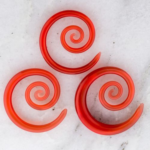 GLASS ELECTRIC RED SPIRAL
