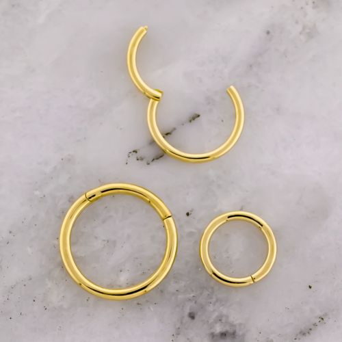 18KT Gold Hinged Segment Rings