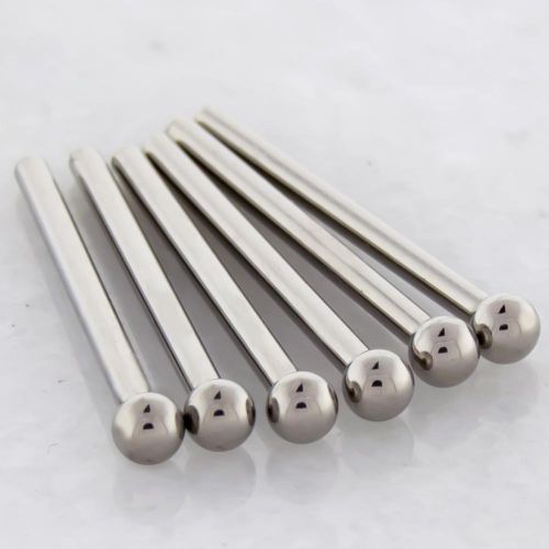 16G-20G STEEL NOSE PIN WITH PLAIN BALL