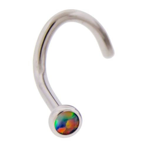 SYNTHETIC OPAL NOSE SCREW - BLACK