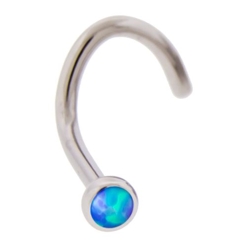 SYNTHETIC OPAL NOSE SCREW - BLUE