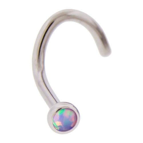 SYNTHETIC OPAL NOSE SCREW - PURPLE