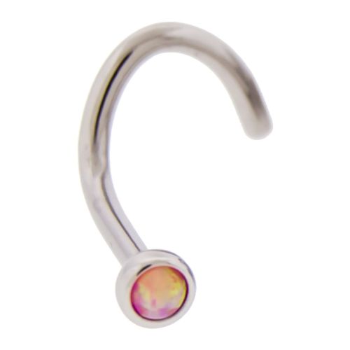 SYNTHETIC OPAL NOSE SCREW - PINK