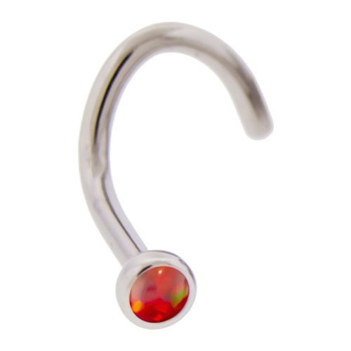 SYNTHETIC OPAL NOSE SCREW - RED