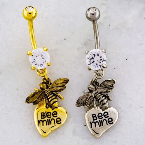 BEE MINE HEART BELLY RING