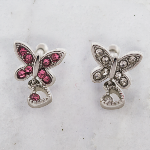 BUTTERFLY WITH CUTOUT HEART TRAGUS BARBELL