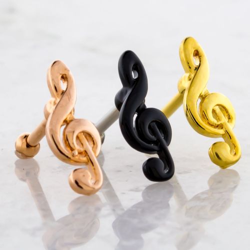 MUSIC NOTE EAR BARBELL