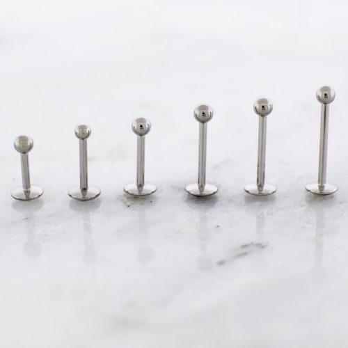 16G INTERNALLY THREADED LABRETS WITH 5MM BACK