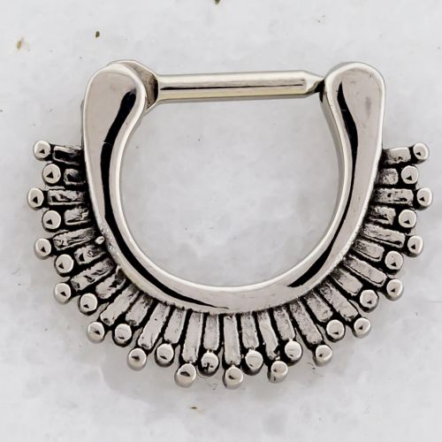 STEEL SEPTUM CLICKER WITH RAYS