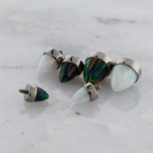 Titanium Internally Threaded End - Opal Cone/Spike 14G-18G