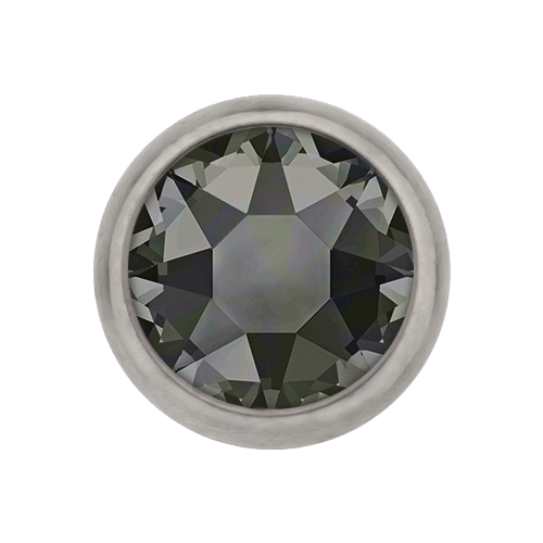 TITANIUM THREADLESS GEM DISCS-2.5MM-BLACK DIAMOND