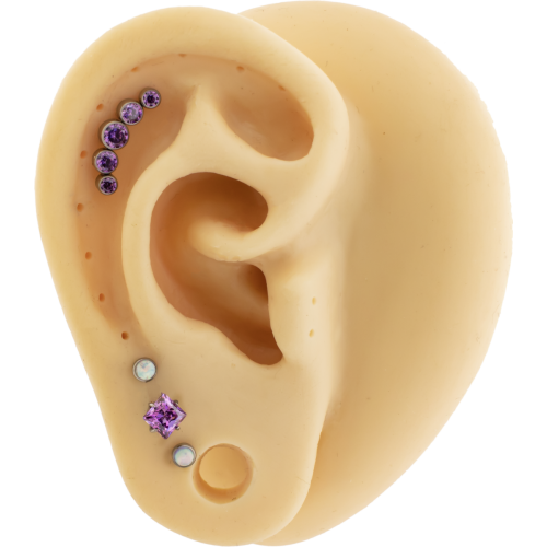 Titanium Internally Threaded- Roxie- Fancy Purple- Ear Curation