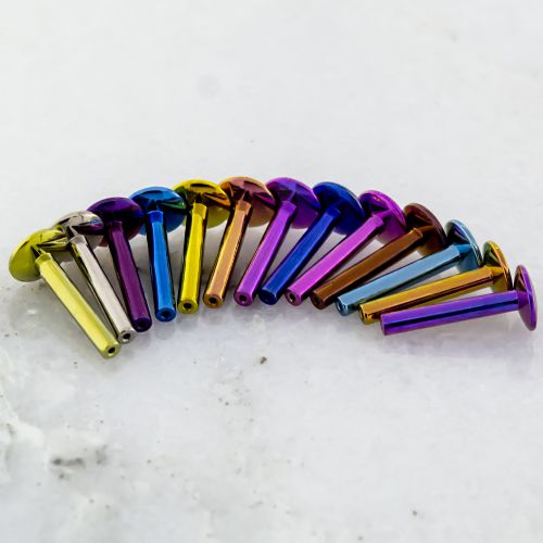 TITANIUM THREADLESS LABRETS POST ONLY WITH 5MM BACK