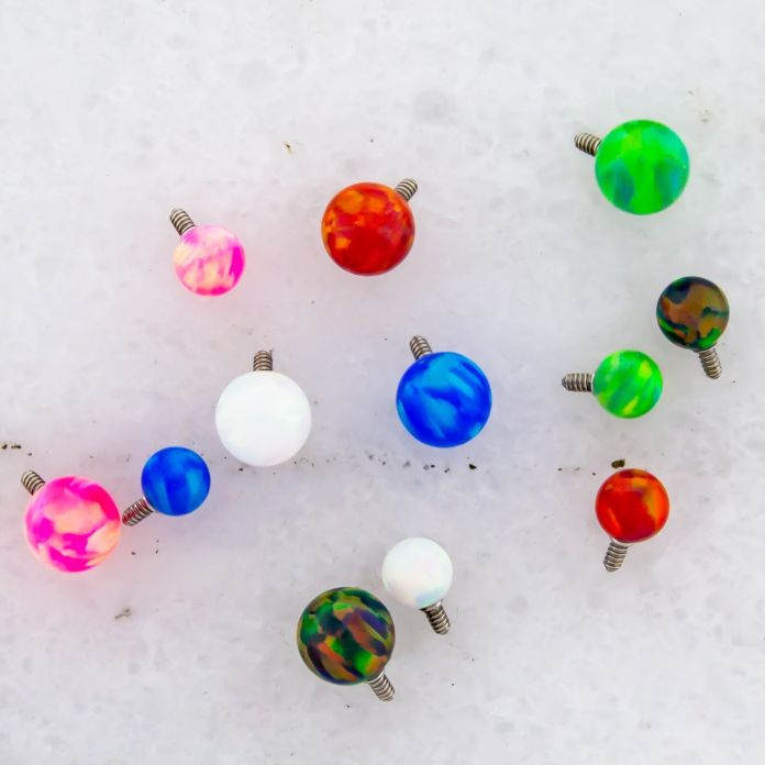 Steel Internally Threaded Opal Ball