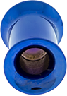 INTERNALLY THREADED DOUBLE FLARE TUNNEL 2G DARK BLUE ANODIZE