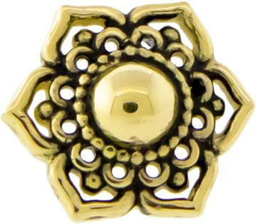 18K GOLD THREADLESS FLOWER ATTACHMENT-18KT YELLOW GOLD