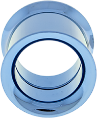 INTERNALLY THREADED DOUBLE FLARE TUNNEL 13MM LIGHT BLUE ANODIZE