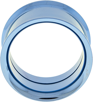 INTERNALLY THREADED DOUBLE FLARE TUNNEL 22MM LIGHT BLUE ANODIZE