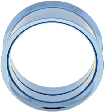 INTERNALLY THREADED DOUBLE FLARE TUNNEL 25MM LIGHT BLUE ANODIZE